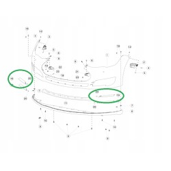 TESLA S CHROM ZDERZAKA LISTWA PRAWA 6009384-00-C